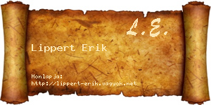 Lippert Erik névjegykártya